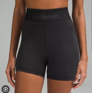 Lululemon logo waistband shorts